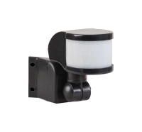 Датчик движения DD-06 настенный/угловой 270град. 1200Вт 10-420с 12м 3-2000Лк IP44 черн.  25829 2