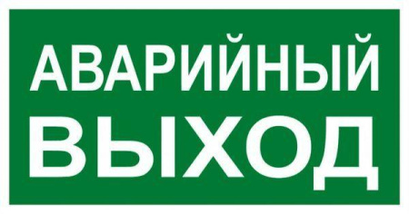 Знак "АВАРИЙНЫЙ ВЫХОД" 150х300мм PROxima  an-5-04