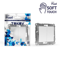 Переключатель проходной 2-кл. СП Pixel 10А IP20 механизм айс  TKE-PX-P2-C34