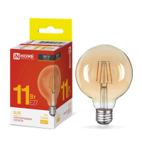 Лампа светодиодная филаментная LED-GL95-deco gold шар золотистая 11Вт 230В E27 3000К 1040лм  4690612056043