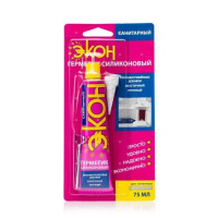 Герметик силиконовый санитарный ЭКОН 70мл на единичном блистере прозр.  Б0023007