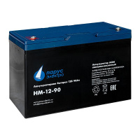 Батарея аккумуляторная HM-12-90 свинцово-кислотная 12В/90А.ч ПарусЭлектро HM-12-90