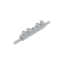 Соединитель четырехболтовой сквозной 4SS-D5-10 TD для прутка d5-10мм сталь термодиффузион. цинк. КМ MA0067