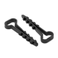 Дюбель-хомут d6х12мм для плоского кабеля полипропилен черн. (уп.50шт)  plc-cd-6x12b