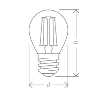 Лампа светодиодная 61 343 NLL-F-G45-4-230-4K-E27 4Вт шар прозрачная 4000К нейтр. бел. E27 380лм 220-240В Navigator 61343