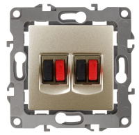 Розетка аудио 2мод. 12-3112-04 шампань ЭРА Б0027464