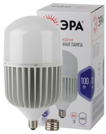 Лампа светодиодная STD LED POWER T160-100W-6500-E27/E40 100Вт колокол холод. бел.  Б0059726