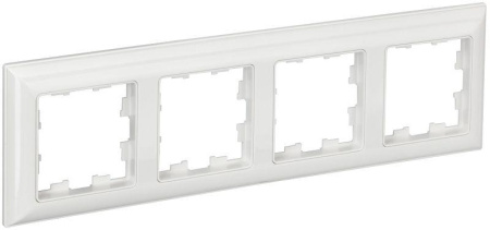 Рамка 4-м BRITE РУ-4-Бр бел./бел.  BR-M42-12-K01