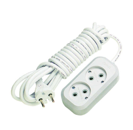 Удлинитель 2х5м без заземл. 10А IP20  MGP104