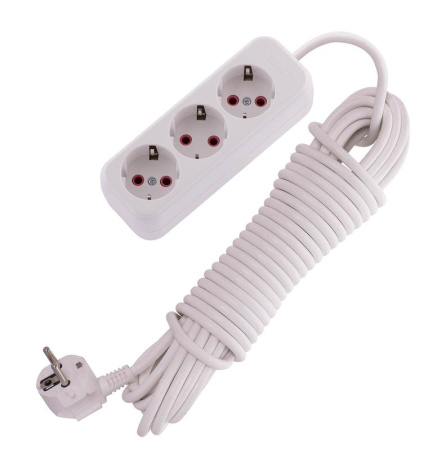 Удлинитель 3х10м с заземл. 16А IP20 Lila  720-0310-301
