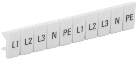 Маркеры для КПИ-2.5кв.мм с символами "L1; L2; L3; N; PE"  YZN11M-002-K00-A