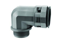 Переходник 90град. труба-коробка DN 23мм М25х1.5 полиамид черн. IP66  PAN23M25N