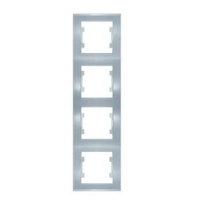 Рамка 4-м Бриллиант верт. серебр. UNIVersal 7949742