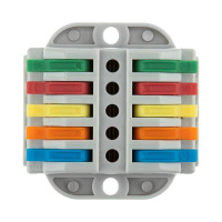 Клемма строительно-монтажная СМК проходная 222-425P 5п 0.08-4кв.мм с монтажной площадкой сер. (блист.4шт)  07-6265-4