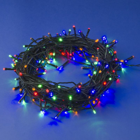 Гирлянда LED ULD-S2000-200/DGA MULTI IP20 20м 200 диодов разноцвет. свет провод зел.  UL-00007307