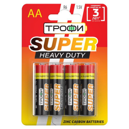 Элемент питания солевой AA/R6 R6-4BL (блист.4шт)  C0033716
