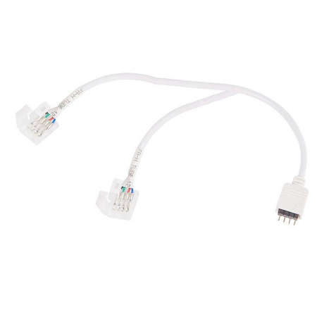 Коннектор соединительный (2 разъема) для RGB LED лент 10мм и контроллеров 30см (уп.10шт)  144-113