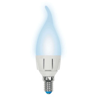 Лампа светодиодная LED-CW37 7W/NW/E14 /FR PLP01WH Яркая 7Вт свеча на ветру матовая 4000К нейтр. бел. E14 (упак. картон)  UL-00002415