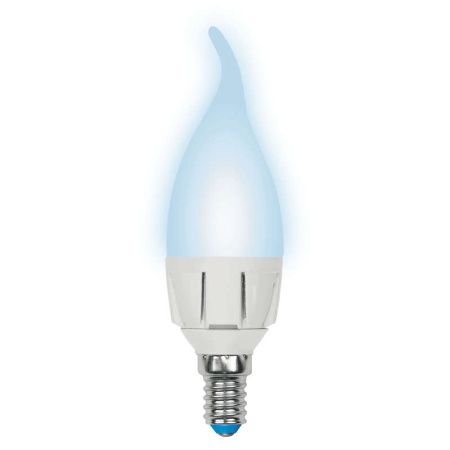 Лампа светодиодная LED-CW37 7W/NW/E14 /FR PLP01WH Яркая 7Вт свеча на ветру матовая 4000К нейтр. бел. E14 (упак. картон)  UL-00002415