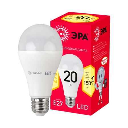 Лампа светодиодная RED LINE LED A65-20W-827-E27 R 20Вт A65 груша 2700К тепл. бел. E27  Б0050687