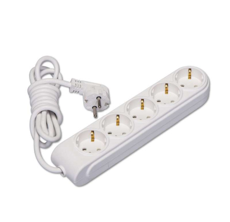 Удлинитель 5х5м с заземл. 16А IP20 защ. шторки  N5210063