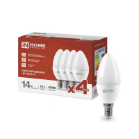 Лампа светодиодная LED-СВЕЧА-VC 4PACK 14Вт свеча 4000К нейтр. бел. E14 1330лм 230В (уп.4шт)  4690612052328