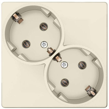 Розетка 2-м СП  24 16А IP20 2х2P+E Schuko без защ. шторок механизм сл. кость  2450459-031