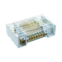 Блок распределительный 4р 7х7мм + 1х8мм + 1х9мм + 1х12мм на DIN-рейку 160А  BD3160104