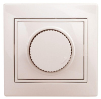 Светорегулятор СП Plano 1-401-02 поворотный 600Вт 230В IP20 сл. кость  Б0053936