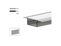 Профиль алюминиевый для встраивания в ГКЛ 2000х88х17 (46.7х17.9 площадка для ленты 37.2мм) (дл.2м)  V4-R0-70.0001.KIT-8817BG