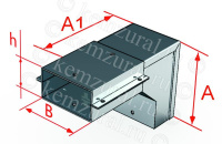 Короб угловой вниз на 90град. СУНц 50х50 У1 (S=1.0мм)  386 050503 52 Короб угловой вниз на 90град. СУНц 50х50 У1 (S=1.0мм)  386 050503 52