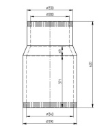 Покрышка керамическая для электрофильтров П 620/340 УХЛ2 ()  ЦБ-00003854