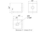 Пластина STRUT угловая 90град. 2 отверстия HDZ  stpu2-HDZ Пластина STRUT угловая 90град. 2 отверстия HDZ  stpu2-HDZ