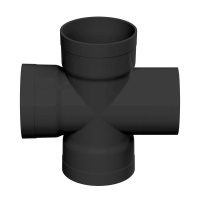 Ответвитель Х-образ. для гофр. двустен. труб 90град. d160  022160