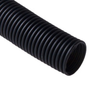 Труба гофрированная тяжелая d63мм без протяжки безгалоген. трудногорючая (FRHF) черн. (уп.15м)  66310