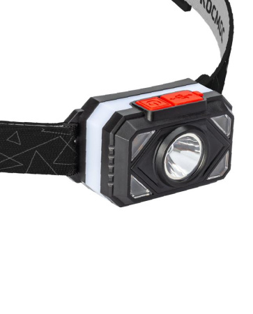 Фонарь аккумуляторный налобный 2Вт LED+2Вт SMD LED тепл. широкий свет Li-ion 14500 500мА.ч корпус ABS-пластик цветная подсветка USB-шнур type C регулируемый эласт. ремешок  KOC511Lit