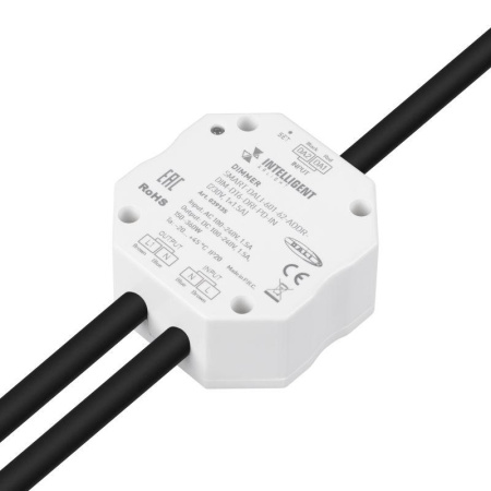 Диммер SMART-DALI-601-62-ADDR-DIM-DT6-DRI-PD-IN (230В 1х1.5А) IP20 пластик INTELLIGENT  039135
