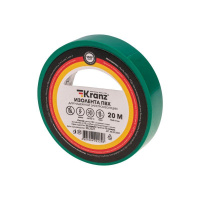Изолента ПВХ 0.13х15мм 20м зел. (уп.10шт)  KR-09-2603