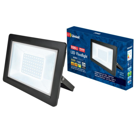 Прожектор светодиодный ULF-F19-100W/6500K IP65 175-250В BLACK корпус черн.  UL-00006739