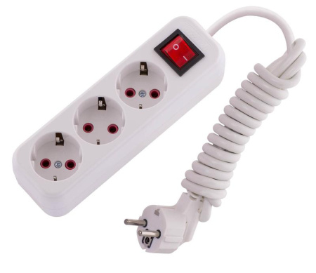 Удлинитель 3х2м с заземл. 16А IP20 Lila с выкл.  720-0302-302