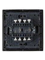 Выключатель проходной 2-кл. СП FORTE&PIANO 10А FP108 с индикацией черн.  FP-V22-1-10-1-K02