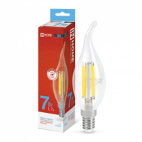 Лампа светодиодная LED-СВЕЧА НА ВЕТРУ-deco 7Вт свеча на ветру прозрачная 6500К холод. бел. E14 810лм 230В  4690612034997