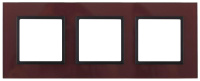 Рамка 3-м 14-5103-25 стекло Elegance бордо+антрацит ЭРА Б0034515