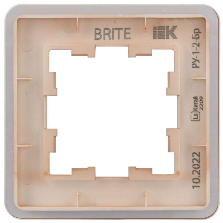 Рамка 1-м BRITE РУ-1-2-Бр стекло дым. RE  BR-M12-G-41-K97