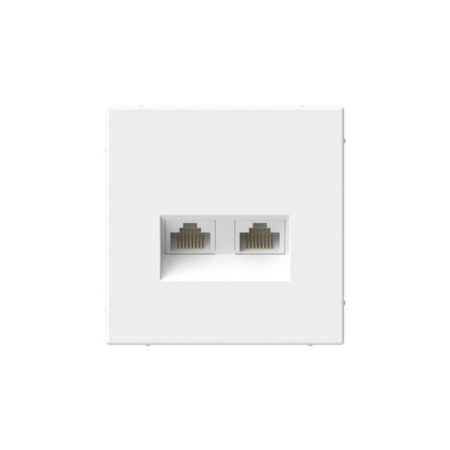 Розетка двойная компьютерная ArtGallery RJ45+RJ45 кат.5E механизм лотос SE GAL001385