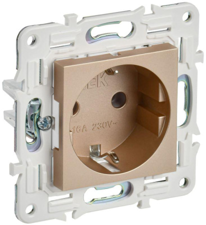 Розетка SKANDY 16А с заземл. без защ. шторок SK-R05Sa песочн.  SK-R11-16-K98