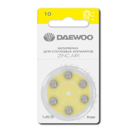 Элемент питания воздушно-цинковый ZA10/PR70 1.45В BL-6 (блист.6шт) для слуховых аппаратов  5060333