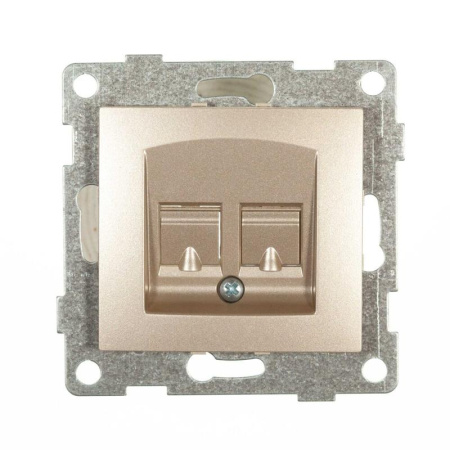 Механизм розетки компьютерной RJ45 1-местн. СП Bravo шампань  С10К1-027