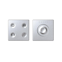 Комплект выключателя 4-кл. сенсорн. + регулятор Т3 KNX; RJ12 алюм. 82 Sense 8400655-093