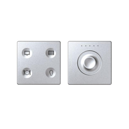 Комплект выключателя 4-кл. сенсорн. + регулятор Т3 LON; RJ12 алюм. 82 Sense 8000655-093